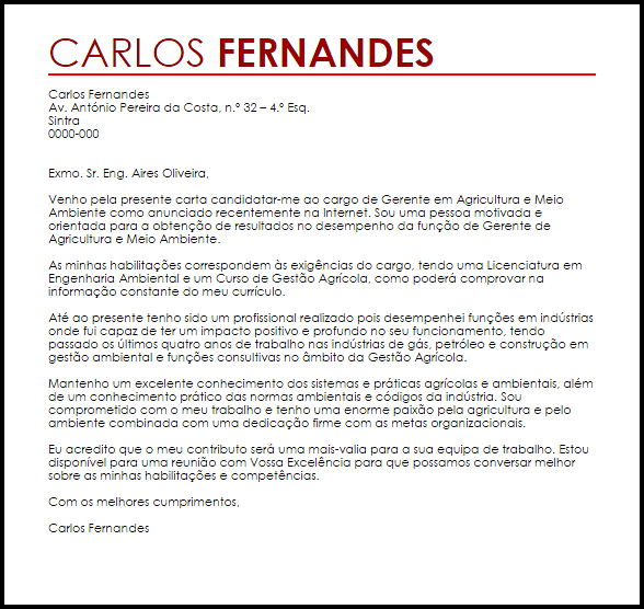 Exemplo Carta De Despedimento No Periodo Experimental 