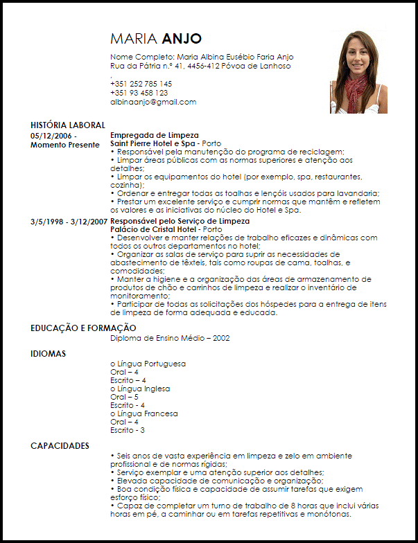 Carta De Apresentacao Curriculum Vitae Exemplo - Recipes 